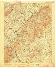 Lexington Virginia Historical topographic map, 1:125000 scale, 30 X 30 Minute, Year 1894