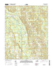 Littleton Virginia Current topographic map, 1:24000 scale, 7.5 X 7.5 Minute, Year 2016