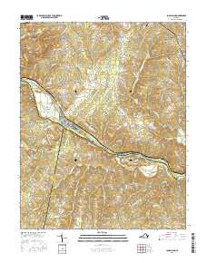 Long Island Virginia Current topographic map, 1:24000 scale, 7.5 X 7.5 Minute, Year 2016