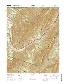 Longdale Furnace Virginia Current topographic map, 1:24000 scale, 7.5 X 7.5 Minute, Year 2016