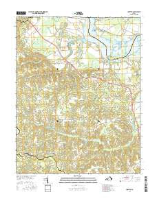 Loretto Virginia Current topographic map, 1:24000 scale, 7.5 X 7.5 Minute, Year 2016