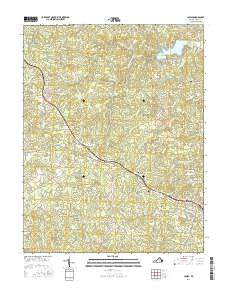 Louisa Virginia Current topographic map, 1:24000 scale, 7.5 X 7.5 Minute, Year 2016
