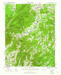 Lovingston Virginia Historical topographic map, 1:62500 scale, 15 X 15 Minute, Year 1943