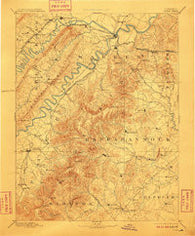 Luray Virginia Historical topographic map, 1:125000 scale, 30 X 30 Minute, Year 1905