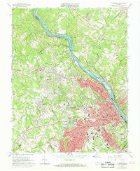 Lynchburg Virginia Historical topographic map, 1:24000 scale, 7.5 X 7.5 Minute, Year 1963