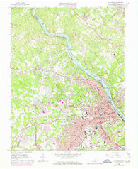 Lynchburg Virginia Historical topographic map, 1:24000 scale, 7.5 X 7.5 Minute, Year 1963