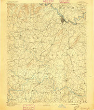 Lynchburg Virginia Historical topographic map, 1:125000 scale, 30 X 30 Minute, Year 1892