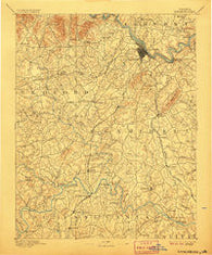 Lynchburg Virginia Historical topographic map, 1:125000 scale, 30 X 30 Minute, Year 1892