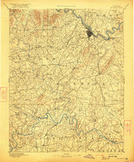 Lynchburg Virginia Historical topographic map, 1:125000 scale, 30 X 30 Minute, Year 1892