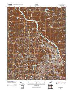 Lynchburg Virginia Historical topographic map, 1:24000 scale, 7.5 X 7.5 Minute, Year 2011