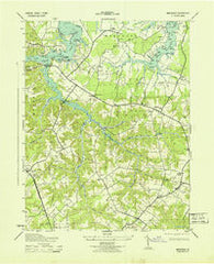 Machodoc Virginia Historical topographic map, 1:31680 scale, 7.5 X 7.5 Minute, Year 1943