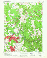 Manassas Virginia Historical topographic map, 1:24000 scale, 7.5 X 7.5 Minute, Year 1966