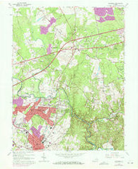 Manassas Virginia Historical topographic map, 1:24000 scale, 7.5 X 7.5 Minute, Year 1966