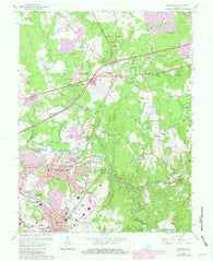 Manassas Virginia Historical topographic map, 1:24000 scale, 7.5 X 7.5 Minute, Year 1966
