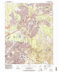 Manassas Virginia Historical topographic map, 1:24000 scale, 7.5 X 7.5 Minute, Year 1994