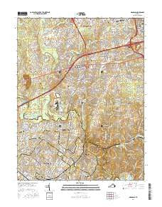 Manassas Virginia Current topographic map, 1:24000 scale, 7.5 X 7.5 Minute, Year 2016