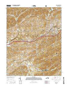 Marion Virginia Current topographic map, 1:24000 scale, 7.5 X 7.5 Minute, Year 2016