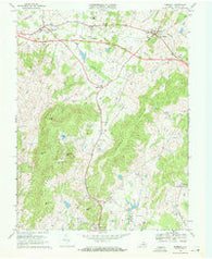 Marshall Virginia Historical topographic map, 1:24000 scale, 7.5 X 7.5 Minute, Year 1970