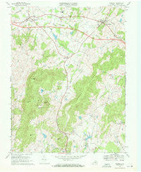 Marshall Virginia Historical topographic map, 1:24000 scale, 7.5 X 7.5 Minute, Year 1970