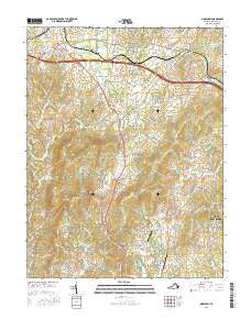 Marshall Virginia Current topographic map, 1:24000 scale, 7.5 X 7.5 Minute, Year 2016