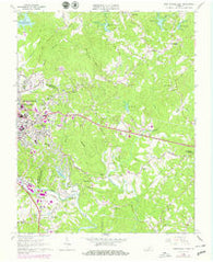 Martinsville East Virginia Historical topographic map, 1:24000 scale, 7.5 X 7.5 Minute, Year 1964