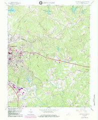 Martinsville East Virginia Historical topographic map, 1:24000 scale, 7.5 X 7.5 Minute, Year 1964