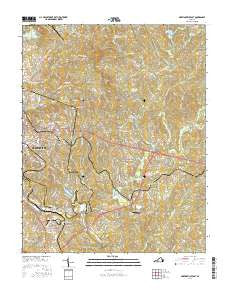 Martinsville East Virginia Current topographic map, 1:24000 scale, 7.5 X 7.5 Minute, Year 2016