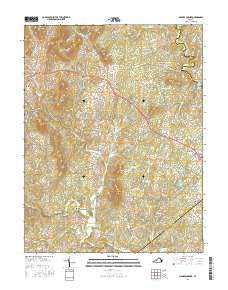 Massies Corner Virginia Current topographic map, 1:24000 scale, 7.5 X 7.5 Minute, Year 2016