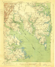 Mathews Virginia Historical topographic map, 1:62500 scale, 15 X 15 Minute, Year 1917