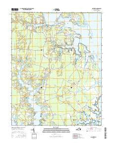 Mathews Virginia Current topographic map, 1:24000 scale, 7.5 X 7.5 Minute, Year 2016