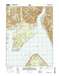 Mathias Point Virginia Current topographic map, 1:24000 scale, 7.5 X 7.5 Minute, Year 2016