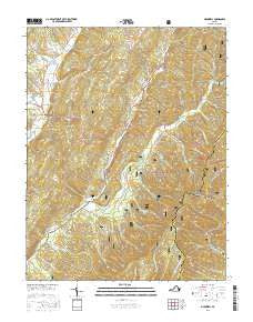 McDowell Virginia Current topographic map, 1:24000 scale, 7.5 X 7.5 Minute, Year 2016