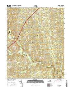 McKenney Virginia Current topographic map, 1:24000 scale, 7.5 X 7.5 Minute, Year 2016