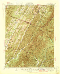 Mc Dowell Virginia Historical topographic map, 1:62500 scale, 15 X 15 Minute, Year 1946