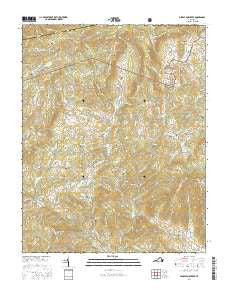 Middle Fox Creek Virginia Current topographic map, 1:24000 scale, 7.5 X 7.5 Minute, Year 2016