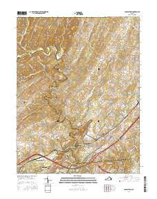 Middletown Virginia Current topographic map, 1:24000 scale, 7.5 X 7.5 Minute, Year 2016