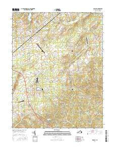 Midland Virginia Current topographic map, 1:24000 scale, 7.5 X 7.5 Minute, Year 2016