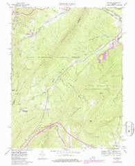 Millboro Virginia Historical topographic map, 1:24000 scale, 7.5 X 7.5 Minute, Year 1969