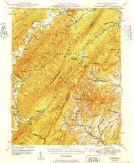 Millboro Virginia Historical topographic map, 1:62500 scale, 15 X 15 Minute, Year 1949