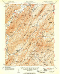 Millboro Virginia Historical topographic map, 1:62500 scale, 15 X 15 Minute, Year 1949