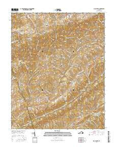 Moll Creek Virginia Current topographic map, 1:24000 scale, 7.5 X 7.5 Minute, Year 2016
