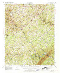 Moneta Virginia Historical topographic map, 1:62500 scale, 15 X 15 Minute, Year 1951