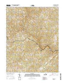 Moneta Virginia Current topographic map, 1:24000 scale, 7.5 X 7.5 Minute, Year 2016