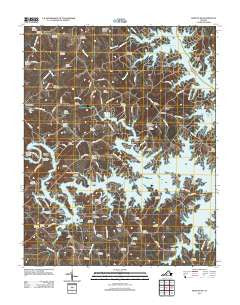 Moneta SW Virginia Historical topographic map, 1:24000 scale, 7.5 X 7.5 Minute, Year 2012