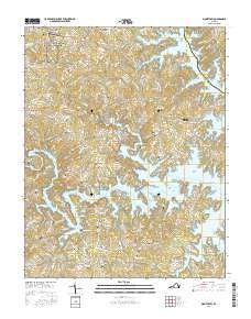 Moneta SW Virginia Current topographic map, 1:24000 scale, 7.5 X 7.5 Minute, Year 2016