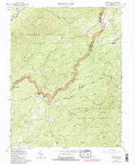 Montebello Virginia Historical topographic map, 1:24000 scale, 7.5 X 7.5 Minute, Year 1965