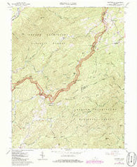 Montebello Virginia Historical topographic map, 1:24000 scale, 7.5 X 7.5 Minute, Year 1965
