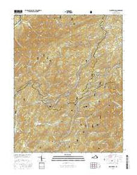 Montebello Virginia Current topographic map, 1:24000 scale, 7.5 X 7.5 Minute, Year 2016