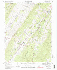Monterey Virginia Historical topographic map, 1:24000 scale, 7.5 X 7.5 Minute, Year 1969