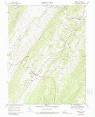 Monterey Virginia Historical topographic map, 1:24000 scale, 7.5 X 7.5 Minute, Year 1969